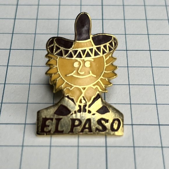 Other - El Paso Texas Sun Sombrero Lapel Hat Pin